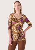 Asia 100% viscose t-shirt MARRONE CACAO Woman image number 1