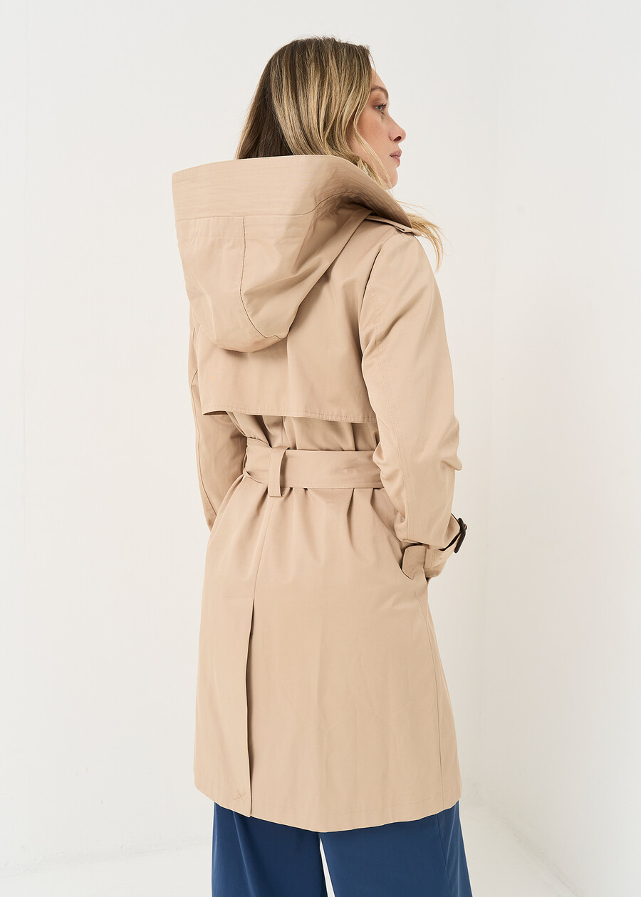 Timon hooded trench coat BEIGEBLU Woman , image number 5