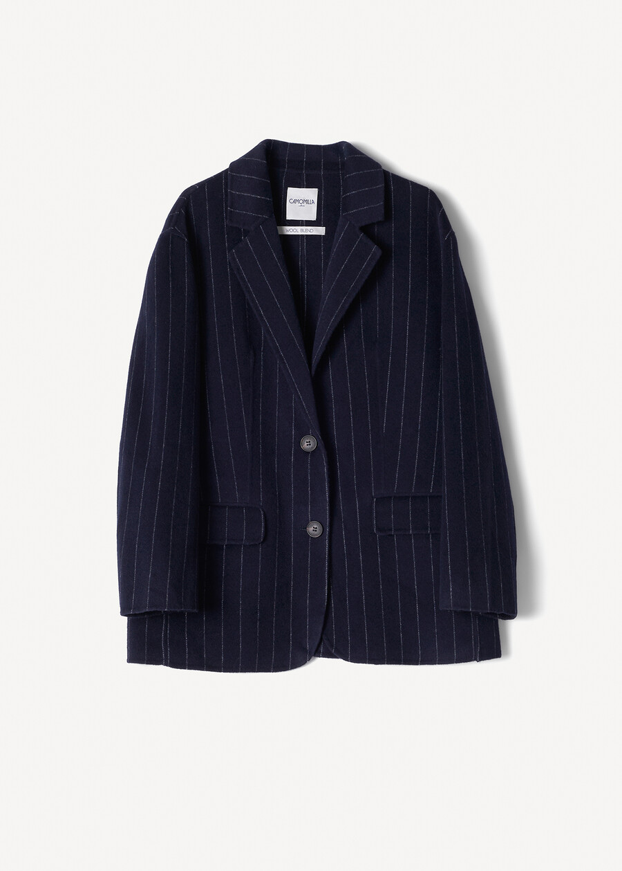 Giulia pinstripe wool jacket GRIGIO TORTORABLU Woman , image number 4