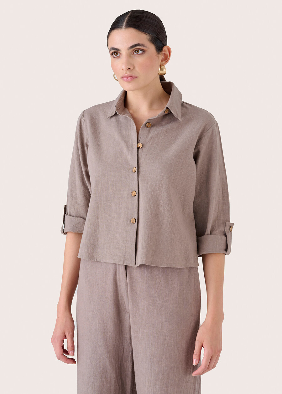Camicia Cora 100% cotone GRIGIO TORTORA Donna , immagine n. 1