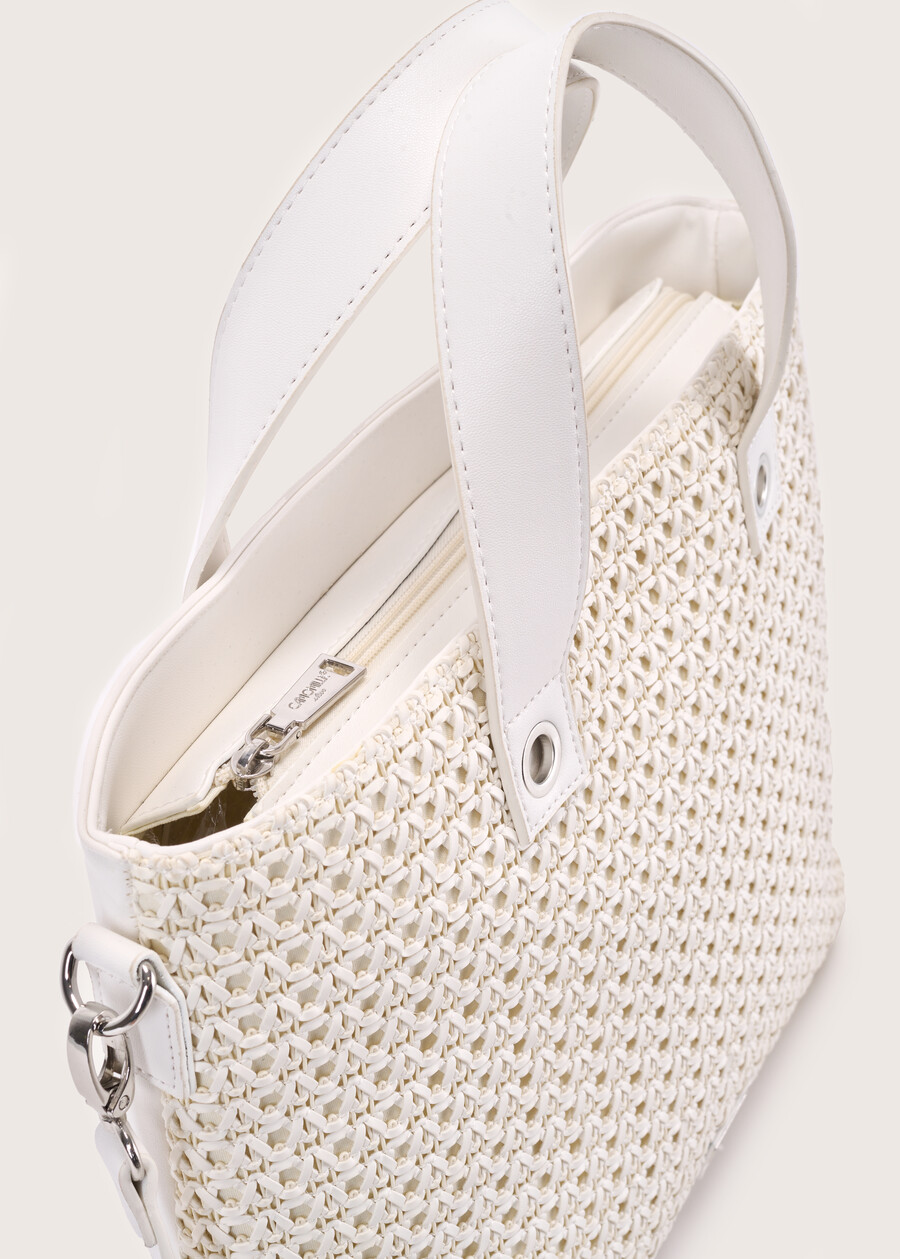 Bessie eco-leather shopping bag BIANCOVERDE NORIARANCIO SUNRISEVERDE HAVANA Woman , image number 3