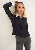 Cardigan Crazy con dettagli camicia BLUBIANCO WHITE Donna immagine n. 2