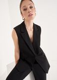 Gile Sleeveless Blazer With Pockets BIANCO WHITENERO BLACK Woman image number 2