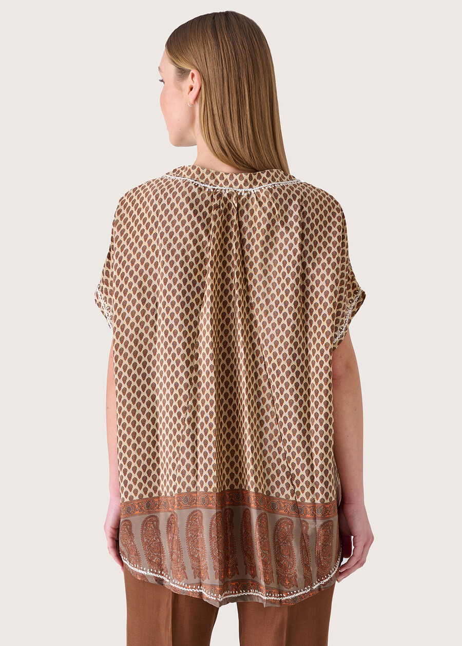 Blusa Cristie a fantasia MARRONE AMBER Donna , immagine n. 3