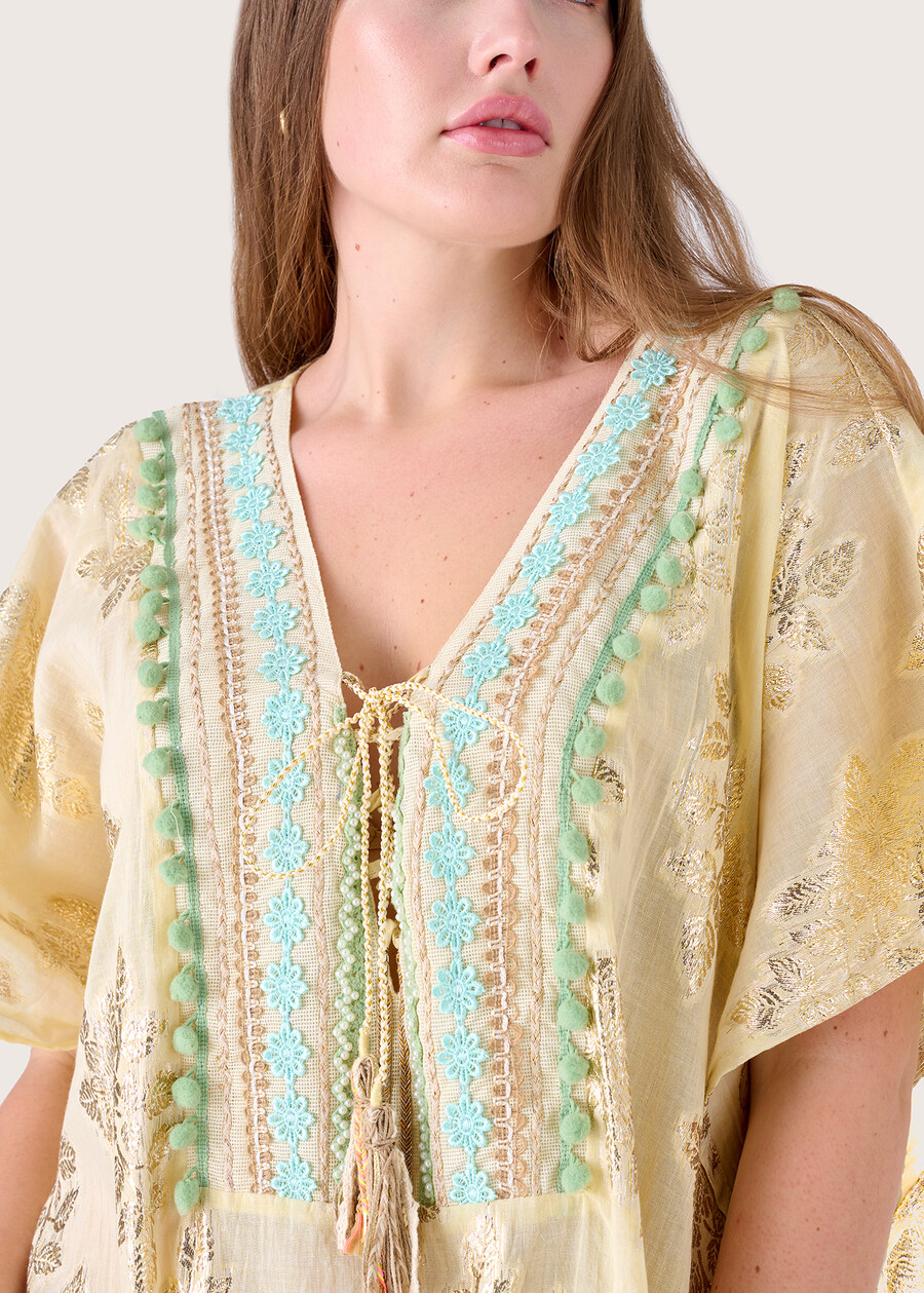 Kaftano Chiara in cotone BLU SURF Donna , immagine n. 2