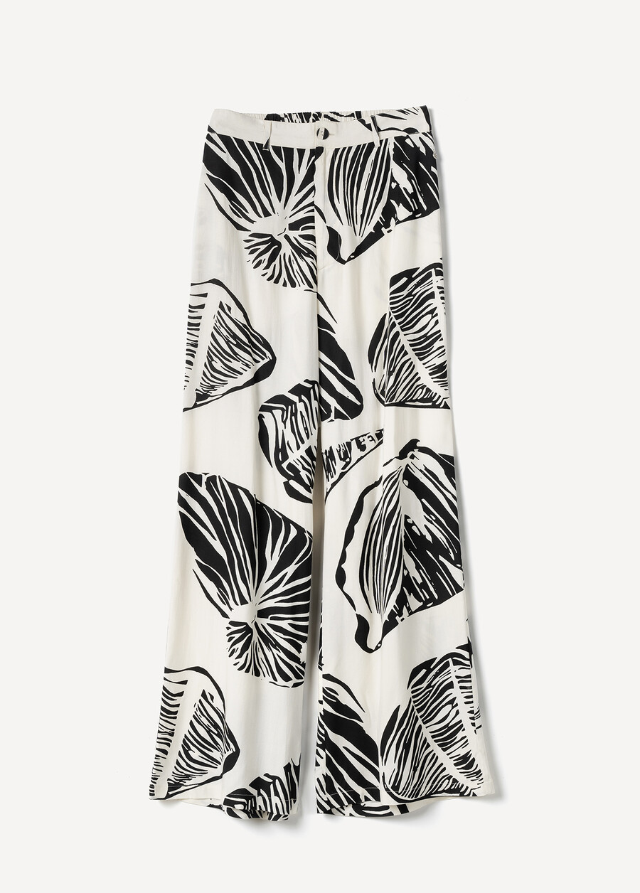 Pintus Leaf-Print Trousers NERO BLACK Woman , image number 6