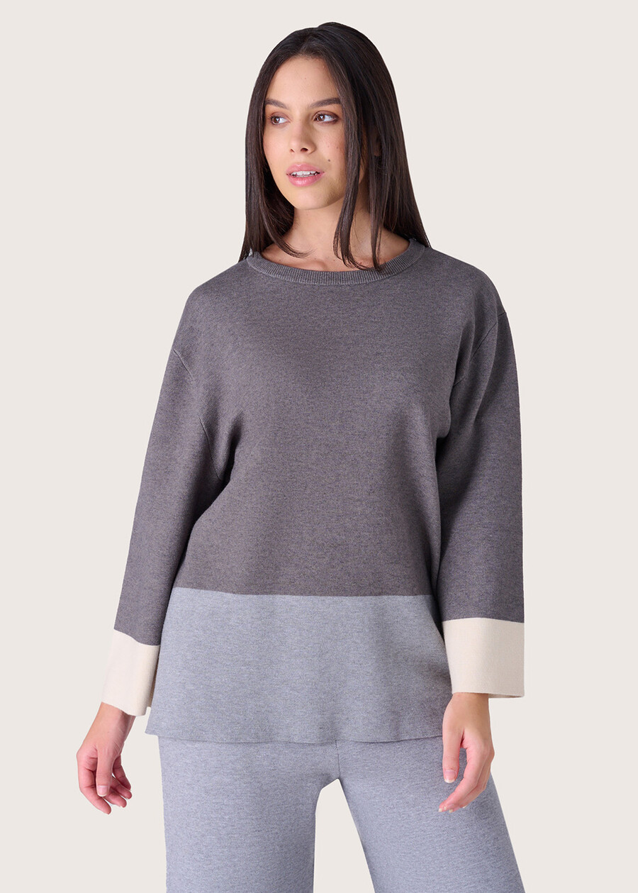 Maglia Manuela con scollo tondo GRIGIO DARKGREY Donna , immagine n. 1