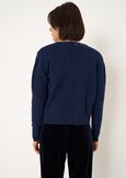 Crimea cardigan with gold chain BLU MIDNIGHTVIOLA VINACCIA Woman image number 3
