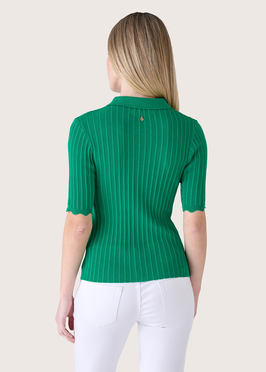 Margot polo-style jersey VERDE GARDEN Woman , image number 3