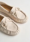 Sofia real suede loafers BEIGE LATTE Woman image number 3
