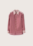 Camicia Catia in satin ROSSO BORDEAUX Donna immagine n. 5