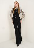 Gilet Gaia in punto Firenze con bottoni NERO Donna immagine n. 4