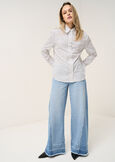 Cassya striped shirt with pearls BIANCO WHITE Woman image number 4