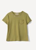 Samuela cotton T-shirt with bead detailing VERDE Woman image number 5