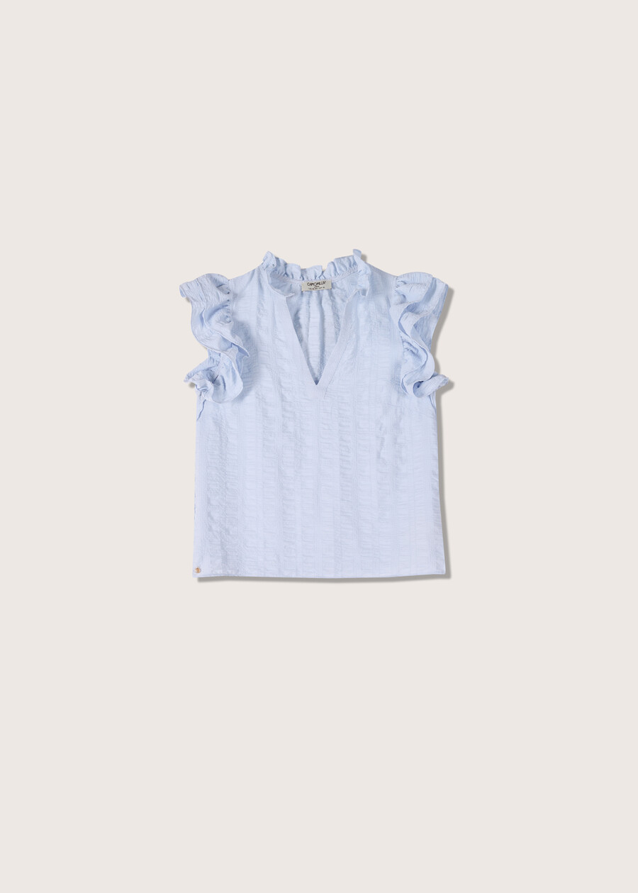 Stacey t-shirt with ruffles BLU SURF Woman , image number 4