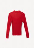 Matilde ribbed turtleneck sweater ROSSOBEIGE LATTE Woman image number 4