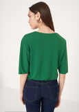 Celina jersey blouse
 VERDE GARDENROSA FUCSIA Woman image number 3
