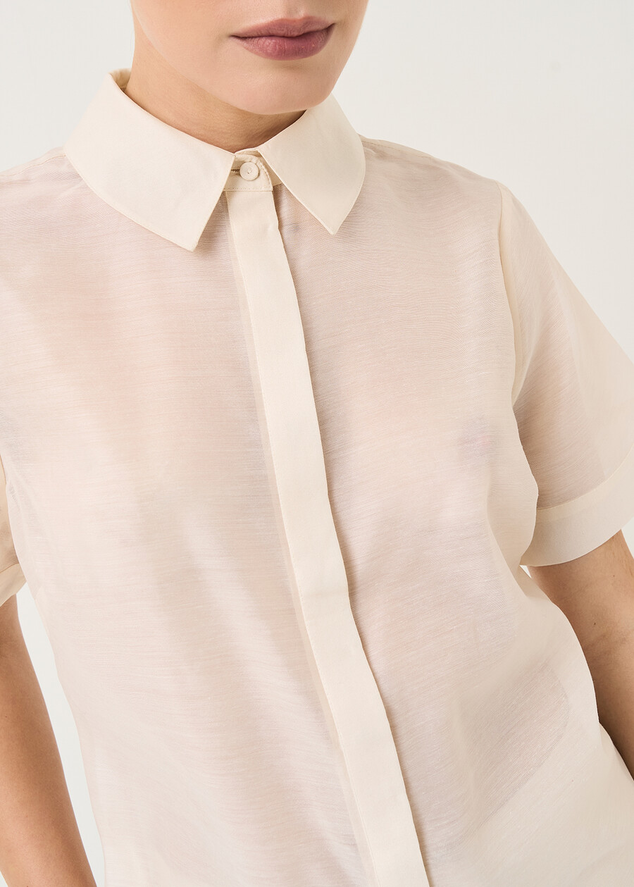 Camicia Classy a maniche corte BEIGE Donna , immagine n. 2