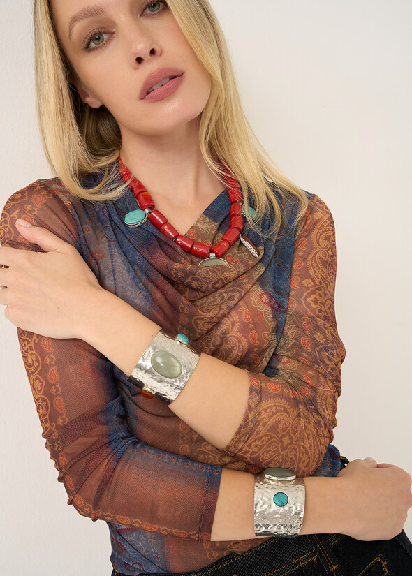 Bracciale rigido Greg martellato GRIGIO Donna null