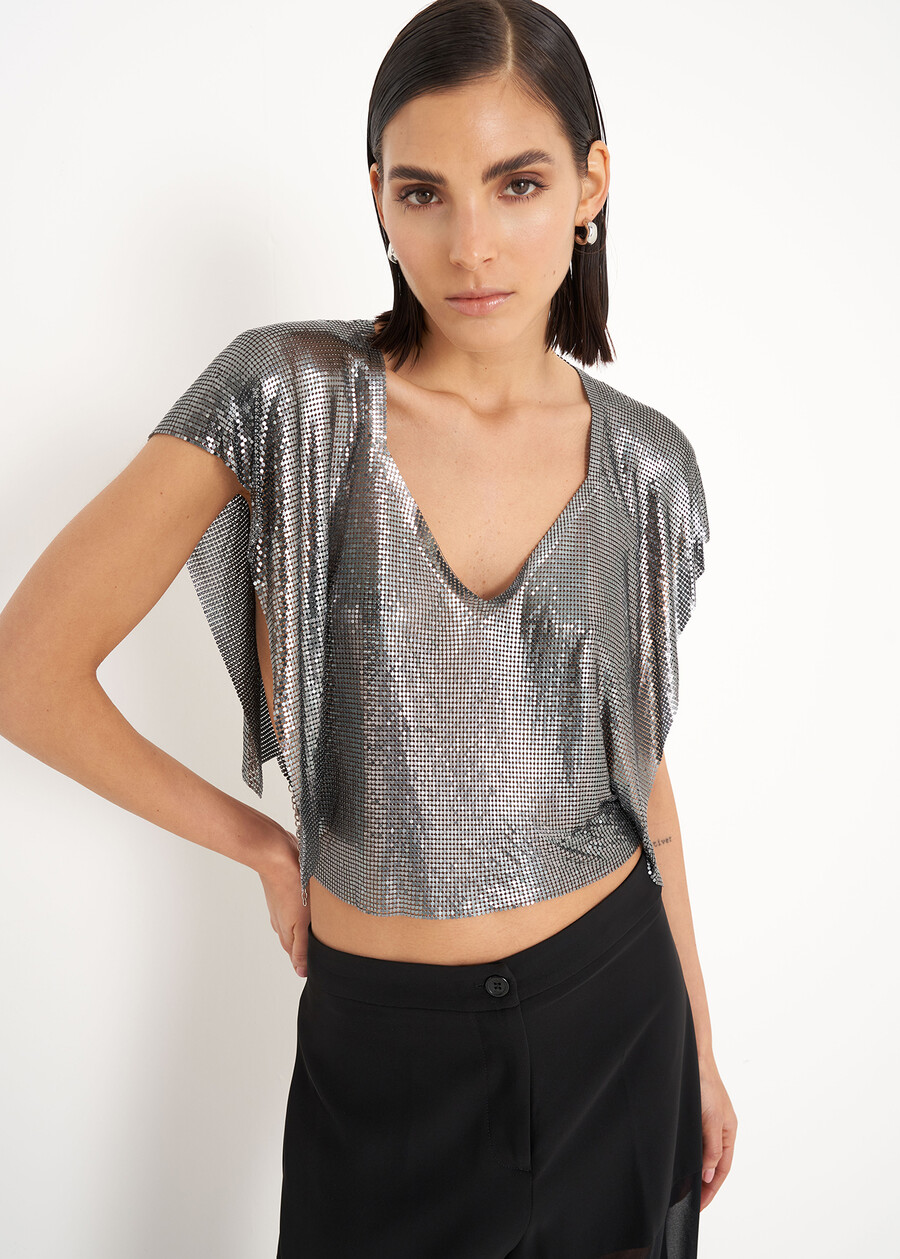 Blusa Syla in metallo GRIGIO GUN METAL Donna , immagine n. 1