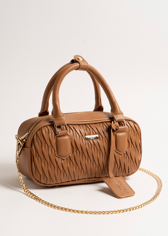 Bauletto Baby goffrato MARRONE CARAMELLO Donna null