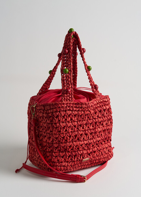 Borsa Barley in carta intrecciata ROSSO Donna null