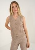 Top Taky a coste con bottoni MARRONE Donna immagine n. 1