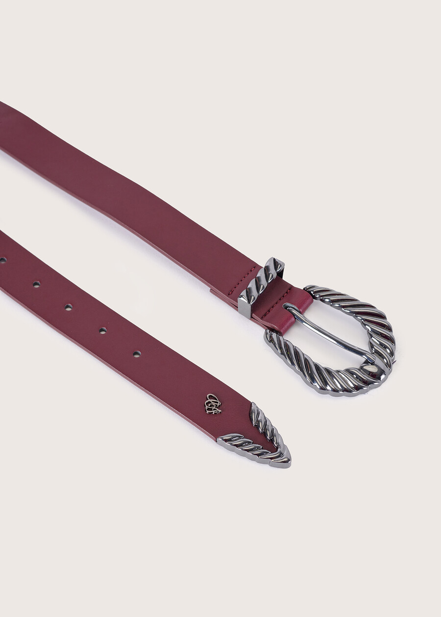 Cecilia eco-leather belt ROSSO SYRAH Woman , image number 3