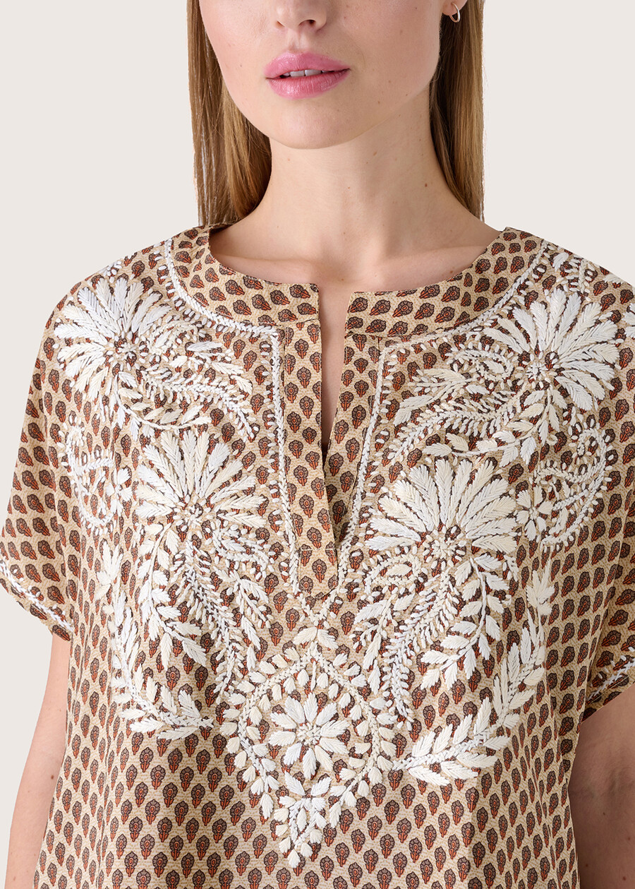 Blusa Cristie a fantasia MARRONE AMBER Donna , immagine n. 2