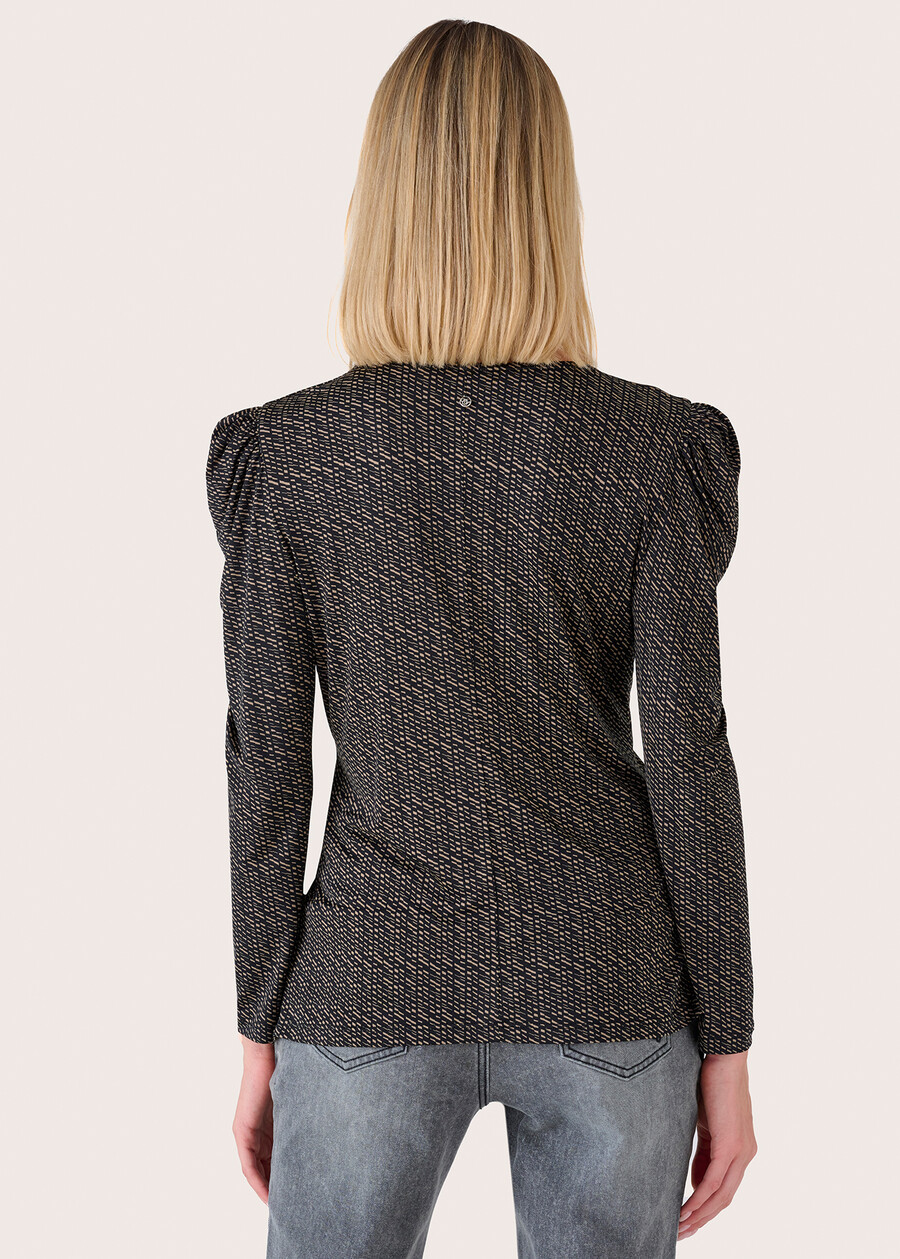 Blusa Samira con nodo NERO BLACK Donna , immagine n. 3