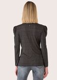 Blusa Samira con nodo NERO BLACK Donna immagine n. 3