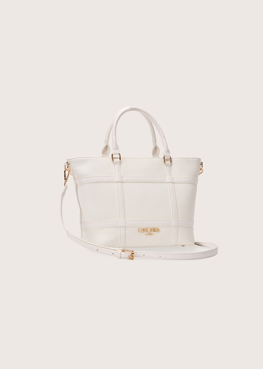 Bisba eco-leather shopping bag BIANCO WHITE Woman , image number 1