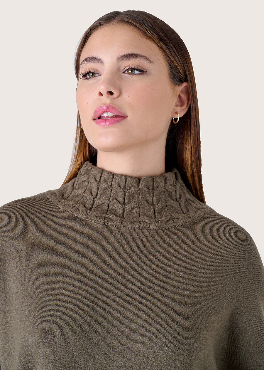 Marge turtleneck jersey VERDE CAPPERBEIGE GREIGE Woman , image number 3