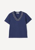 Sunrise T-Shirt with Crystals BLUBIANCO WHITE Woman image number 5