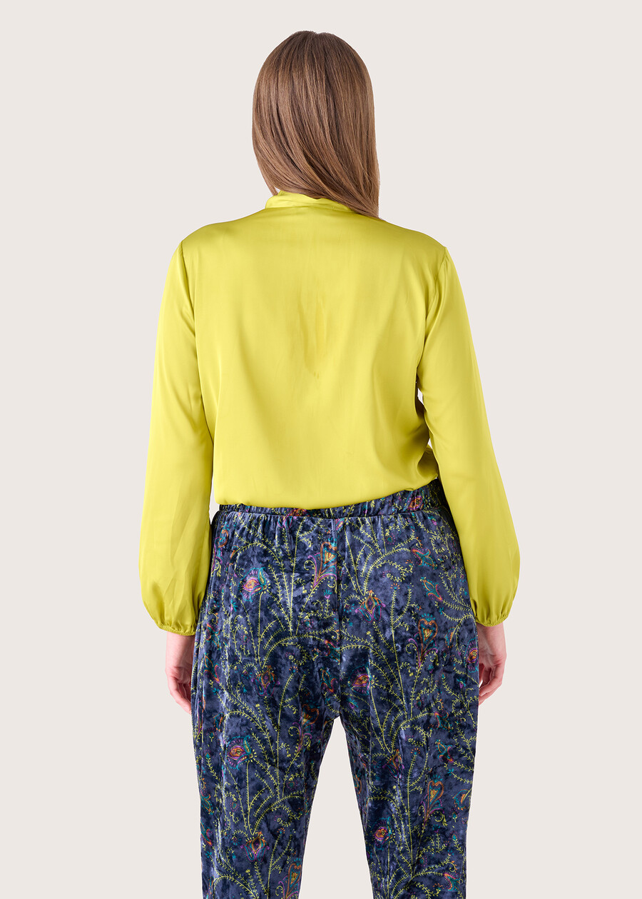 Blusa Colombe in satin VERDE NEON Donna , immagine n. 3
