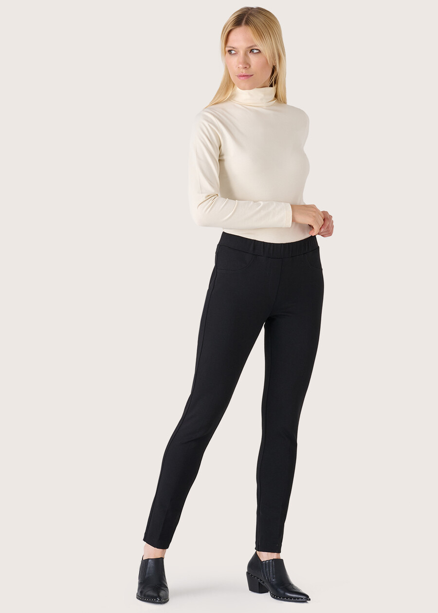 Pantalone Kelly in tessuto screp NERO BLACK Donna , immagine n. 1
