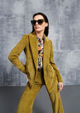 Geneva velvet double-breasted jacket VERDE GOLDEN Woman image number 1