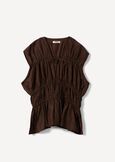 Tiago cotton top with flounce MARRONEVERDE Woman image number 4