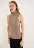 Top Tom sbracciato in maglia lurex NERO BLACKGOLD Donna immagine n. 1