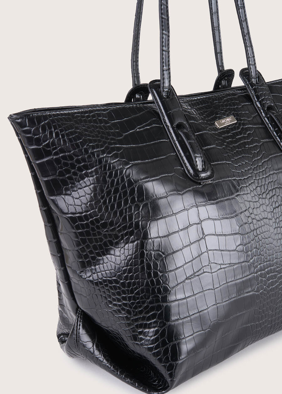 Shopping bag Bally in ecopelle NEROMARRONE CASTAGNA Donna , immagine n. 2