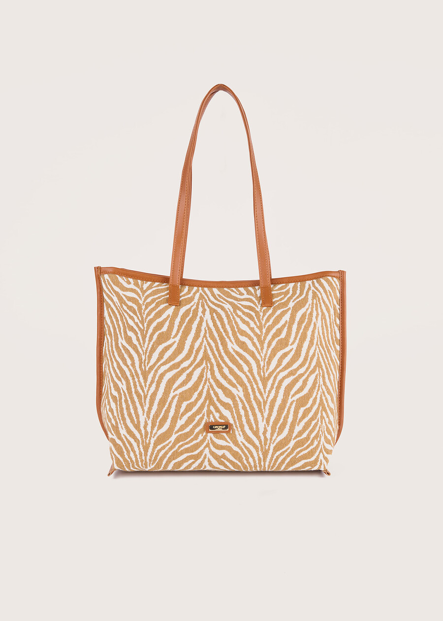 Borsa shopping Bahie in maglia GIALLO MOSTARDANERO Donna , immagine n. 2