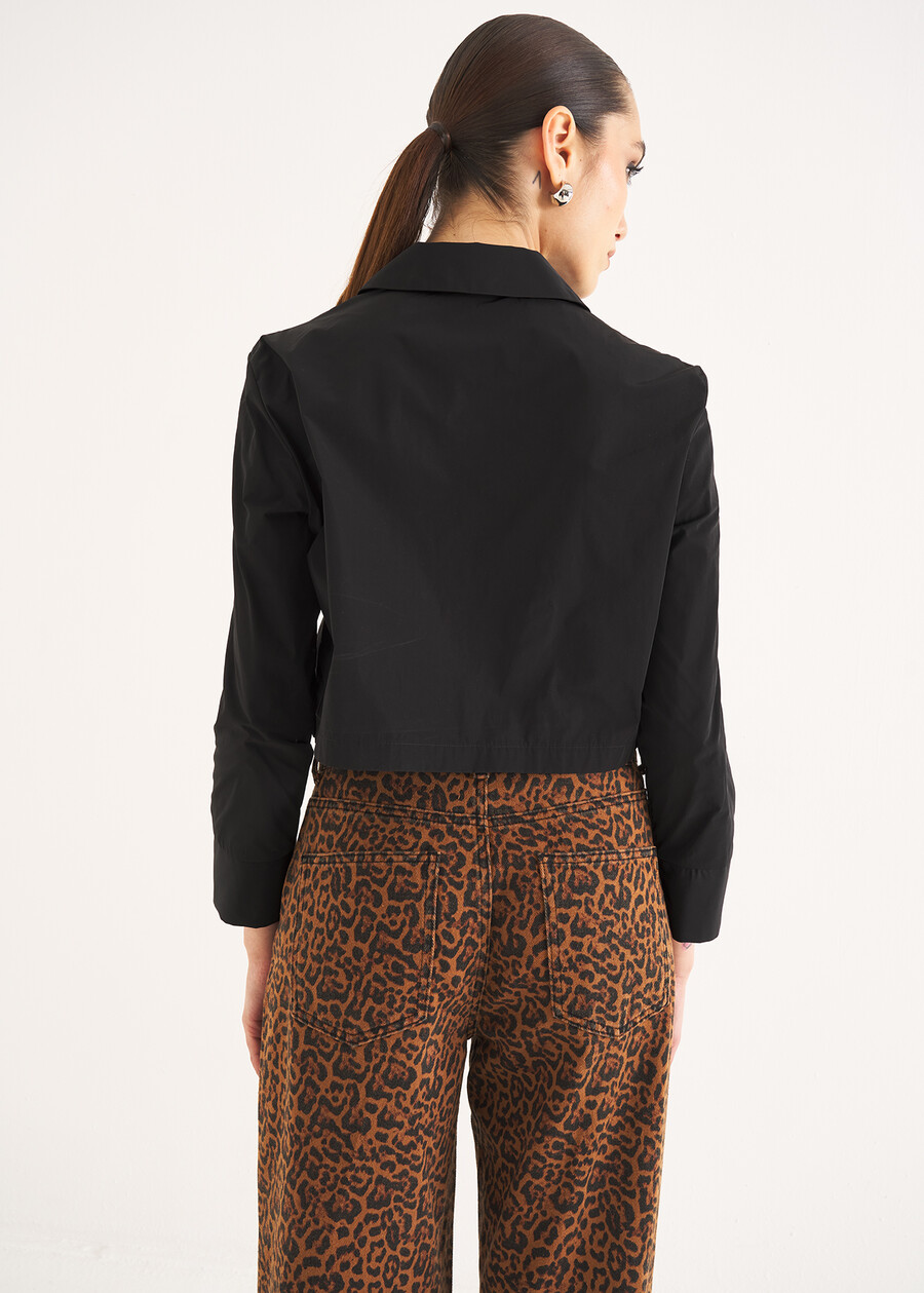 Cynthia taffeta shirt NERO BLACK Woman , image number 3