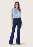 Victoria screp trousers BLUE OLTREMARE  Woman image number 1