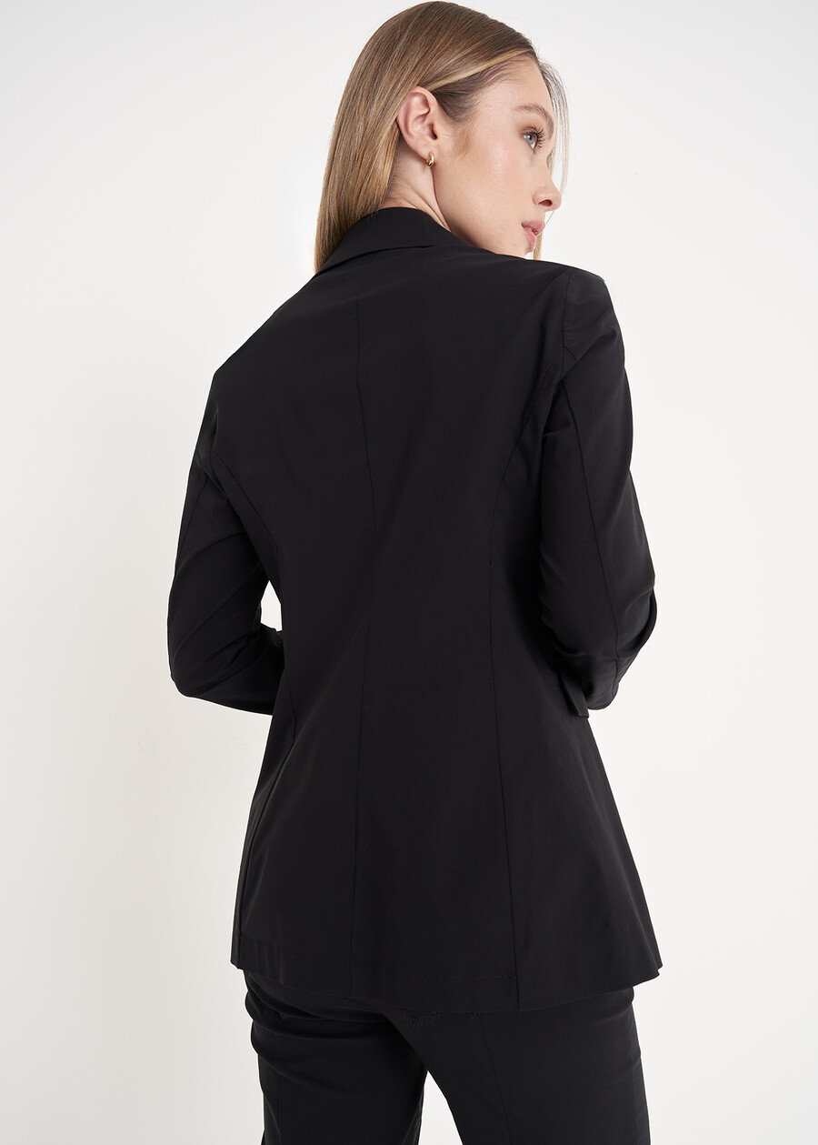 Gianna single-breasted blazer BLUBIANCO WHITEMARRONENERO BLACK Woman , image number 3