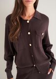 Cardigan Camilla con collo baby MARRONE CAFFEGRIGIO PERLA Donna immagine n. 2
