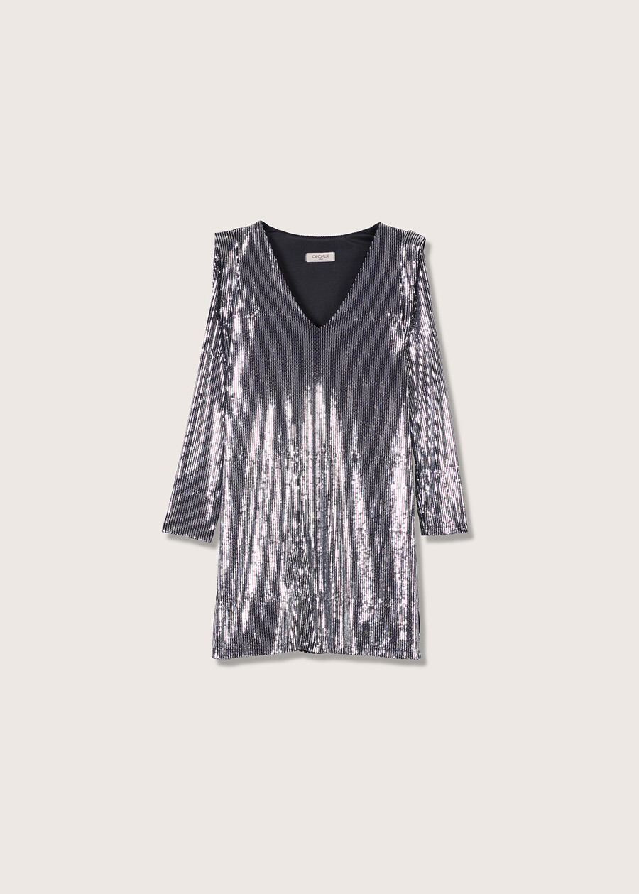 Adele pailettes dress SILVER Woman , image number 5