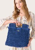 Borsa a sacca Barilia in paglia BLU AVIONMARRONE MOKA Donna immagine n. 1
