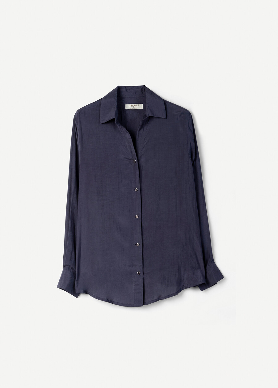 Camicia Campbell in seta e viscosa BLUBEIGE LATTEBLUE TURCHESEVIOLA MULBERRY Donna , immagine n. 4
