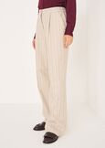 Pinstripe Double-Breasted Suit BEIGE ECRU Woman image number 4