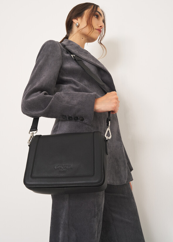 Balema genuine leather crossbody NERO BLACK Woman null